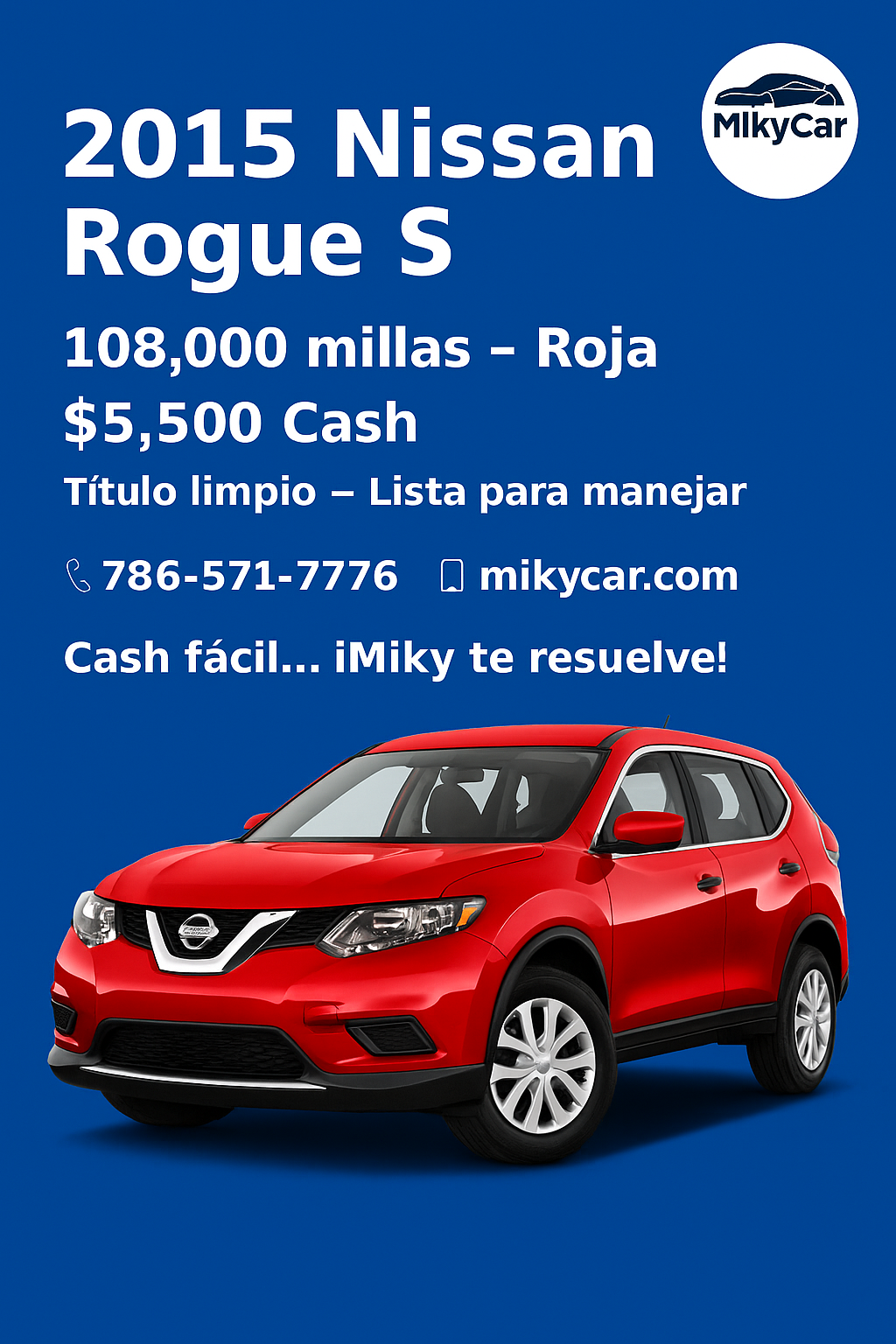 🚗 2015 Nissan Rogue S Sport Utility 4D